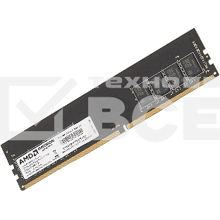 Оперативная память AMD 4GB DDR4 2400 DIMM(R744G2400U1S-UO) Performance Series, 1.2V, Non-ECC, CL15, Bulk