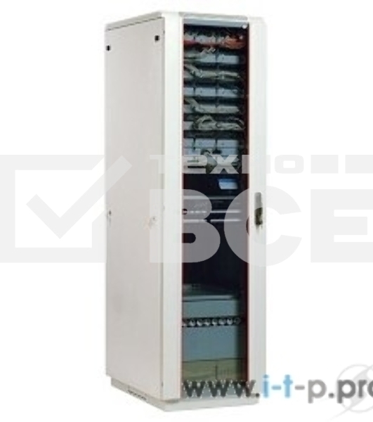 Шкаф коммутационный ЦМО ШТК-М-18.6.8-1ААА 18U 600x820 мм пер. дв. стекл задн. дв. стал. лист 2 бок. пан. направл. под закл. гайки 270 кг серый