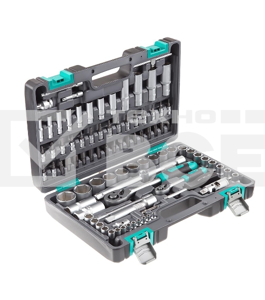 Набор инструментов STELS 141061/2'' 1/4'' CrV пластиковый кейс  94 предм.