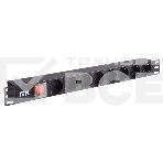Блок розеток 8 розеток нем. стандарт, с LED выключателем,1U, без шнура, вх. C14, алюминиевый профиль PDU 8 розеток нем. стандарт, с LED выключателем,1U, без шнура, вх. C14, алюминиевый профиль, фото 1