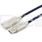 Кабель USB 2.0 Cablexpert CC-P-USBC02Bl-1.8M, AM/Type-C, серия Platinum, длина 1.8м, синий, блистер, фото4
