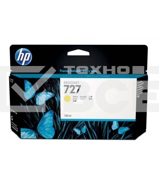 Картридж струйный HP 727 B3P21A желтый для HP DJ T920/T1500 (130мл)