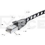 Патч-корд GCR PROF прямой 3.0m, UTP медь кат.6, STRONG черно-белый нейлон, ethernet high speed 10 Гбит/с, T568B, GCR-52778, фото4