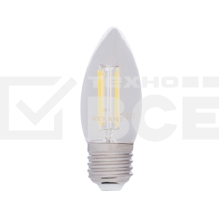 Лампа светодиодная филаментная Rexant Свеча CN35 9.5 Вт 950 Лм 4000K E27 прозрачная колба