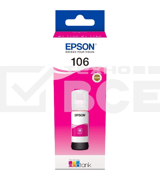 Картридж струйный Epson 106M C13T00R340 пурпурный (70мл) для Epson L7160/7180