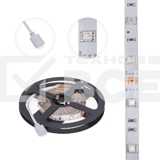 Лента LED 3 м 12 В 3030 RGB IP23 30 LED/м для БП с клеммами LAMPER