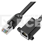 Удлинитель GCR  PROF патч-корда прямой 5.0m, FTP медь, кат.6, 24 AWG, крепление под винт, никелированный коннектор, T568B, GCR-53719, фото3