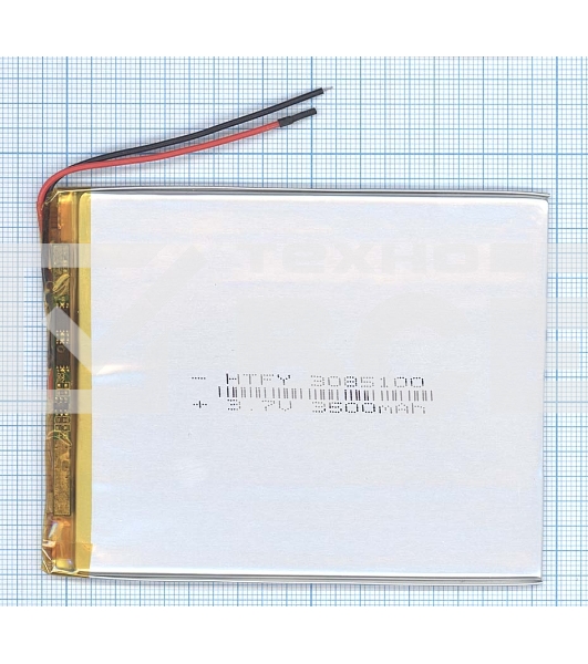 Аккумулятор Li-Pol (батарея) 3*85*100мм 2pin 3.7V/3500mAh