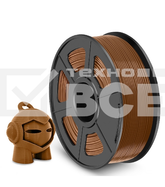 Филамент NVPRINT PETG Coffee для 3D печати диаметр 1.75мм  длина 330 метров  масса 1 кг
