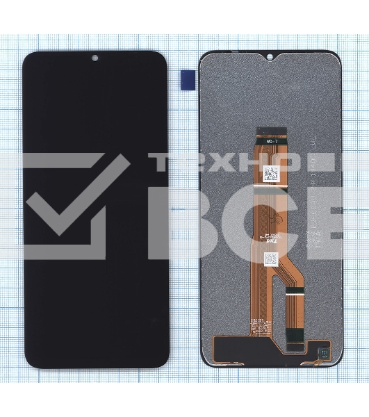 Дисплей (модуль) для Huawei Honor X5 Plus в сборе с тачскрином. черный