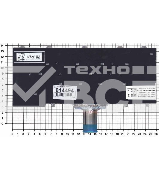 Клавиатура для ноутбука Dell E5250 E7250 черная без подсветки