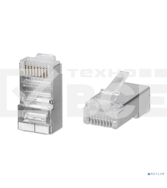 Разъем Cabeus, RJ45, кат. 5е, экр., для одножильного и многожильного кабеля, серебристый