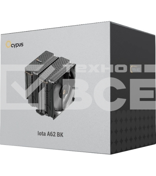 Кулер Ocypus Iota A62 BK Iota-A62-BK черный 120мм алюминий+медь 2000rpm 29db 4-pin 260W 158мм