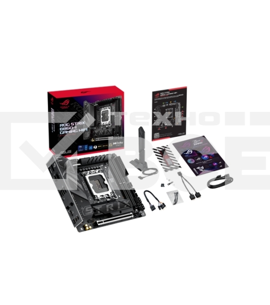 Материнская плата ASUS ROG STRIX B860-I GAMING WIFI, LGA1851, Intel B860, 2xDDR5, 4xSATA, 2xM.2, 1xPCIe 5.0 x16, 1xDP, 1xHDMI, 1xThunderbolt 4, 1x2.5Gb LAN, Wi-Fi 7, 2xUSB 2.0, 3xUSB 3.2 Gen 1, 1xUSB 3.2 Gen 2, 1xUSB 3.2 Gen 2x2, 1xUSB-C, 1xS/PDIF, 2x3.5 