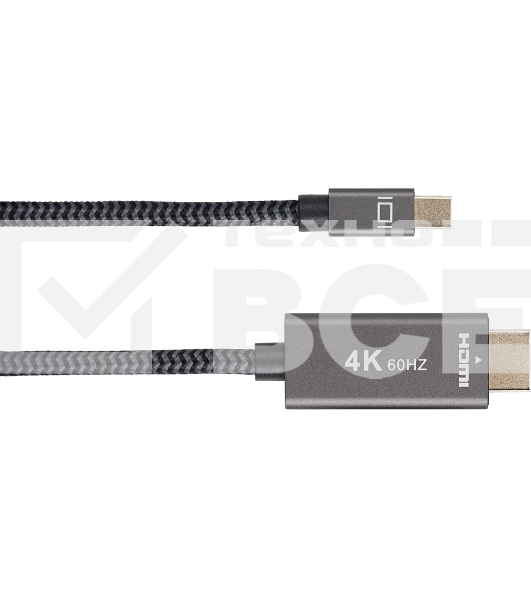 Кабель miniDisplayPort M-> HDMI M 4K@60Hz 1.8m Telecom,оплетка (TA562M-1.8M)