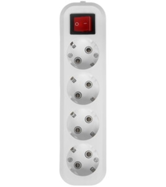 Удлинитель Smartbuy (SBE-16-4-02-ZS) 4 гнз х 2,0 м (16А/3.5 кВт, ПВС 3х1.0)