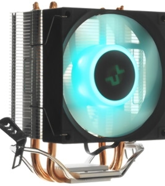 Кулер для процессора DEEPCOOL AG300 LED, 92 мм, алюминий/медь, 3050 об/мин, 30.5 дБ, 4 pin, 150 Вт, 129 мм