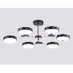 Люстра светодиодная на штанге Ambrella light FL516334/6 BK/FGD черный/золото 108W 3000-6000K D780*210 (без ПДУ), фото10