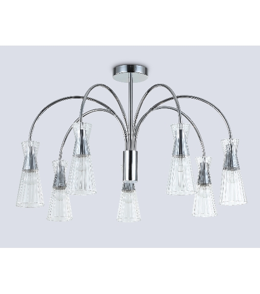 Люстра Ambrella light LH55653/7 СH/CL хром/прозрачный E14*7 max 40W D745*460