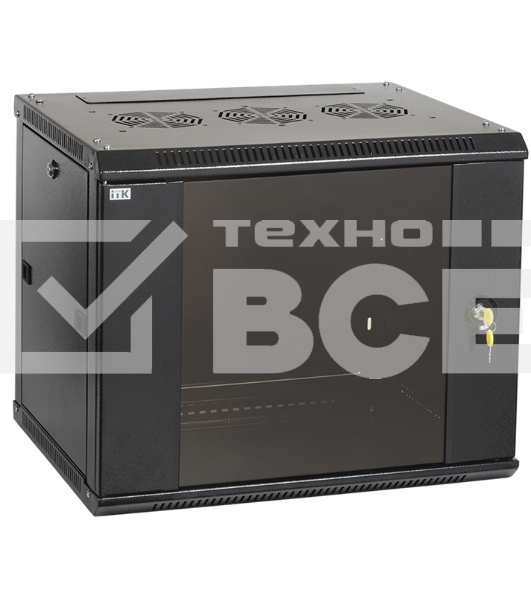 Шкаф LINEA W 12U 600x600 мм дверь стекло, RAL9005 ITK