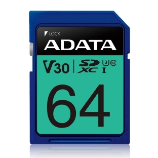 Флеш карта SD ADATA 64Gb ADATA Premier Pro SDXC Class 10 UHS-I U3 V30S 95/60 MB/s