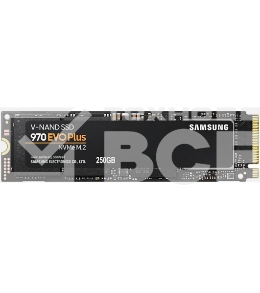 Накопитель SSD Samsung 970 EVO Plus MZ-V7S250BW, 250Gb, PCIe 3.0 x4, M.2 2280, NVMe, R/W 3500/2300