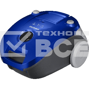 Пылесос Samsung VCC4140V3A синий, 320/1600 Вт, уборка сухая, пылесборник мешок 3 л