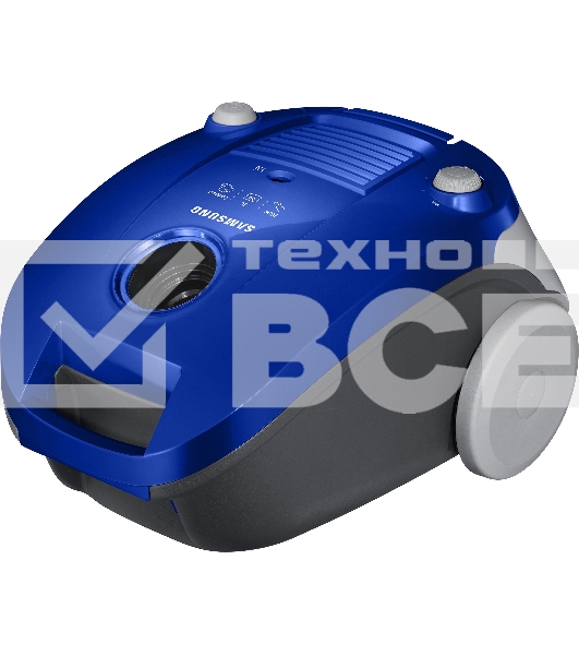 Пылесос Samsung VCC4140V3A синий, 320/1600 Вт, уборка сухая, пылесборник мешок 3 л
