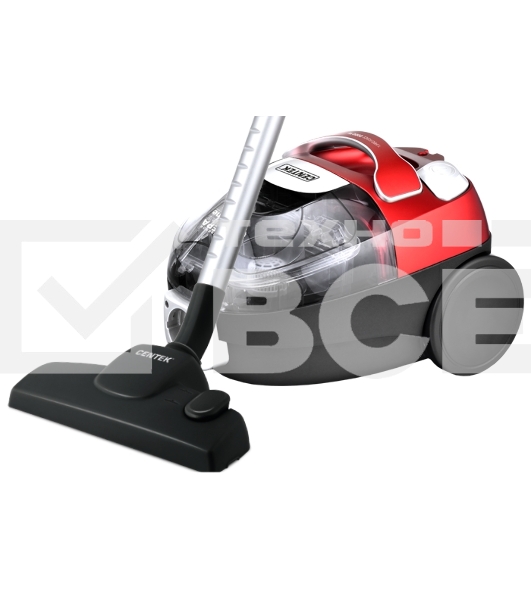 Пылесос Centek CT-2535 красный/черный, 350/2000 Вт, уборка сухая, пылесборник контейнер, 1,5 л