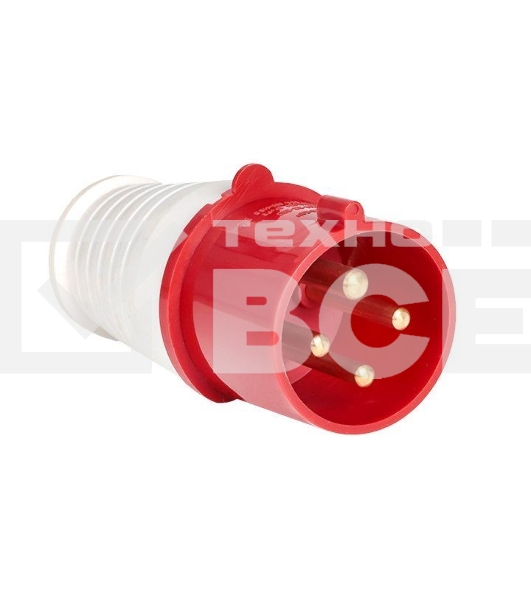Вилка эл. каб. 32А 3P+РЕ 380В IP44 (024) EKF ps-024-32-380