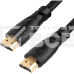 Кабель Greenconnect 1.5m HDMI версия 2.0, HDR 4:2:2, Ultra HD, 4K 60 fps 60Hz/5K*30Hz, 3D, AUDIO, 18.0 Гбит/с, 28/28 AWG, OD7.3mm, тройной экран, черный нейлон, GCR-HM811-1.5m Greenconnect Кабель 1.5m HDMI версия 2.0, HDR 4:2:2, Ultra HD, 4K 60 fps 60Hz/5, фото2