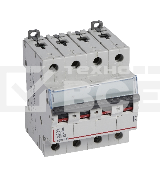Выключатель автоматический DX3-E C25 4П 6000/6kA