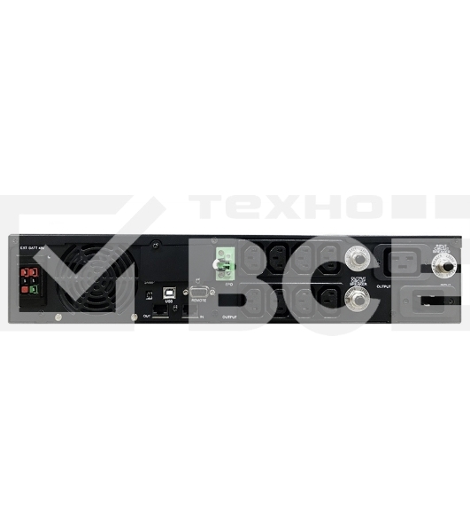 Источник бесперебойного питания Powercom Smart King RT SRT-2000A LCD 1800Вт 2000ВА черный