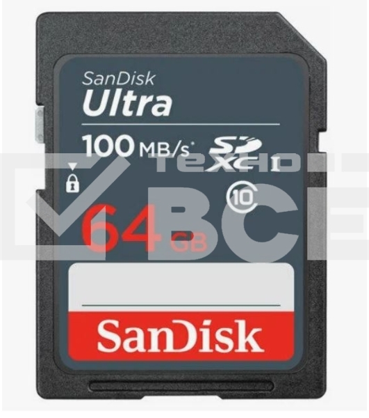 Карта памяти SDXC 64GB UHS-I SDSDUNR-064G-GN3IN SANDISK