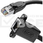 Удлинитель GCR  PROF патч-корда прямой 5.0m, FTP медь, кат.6, 24 AWG, крепление под винт, никелированный коннектор, T568B, GCR-53719, фото2