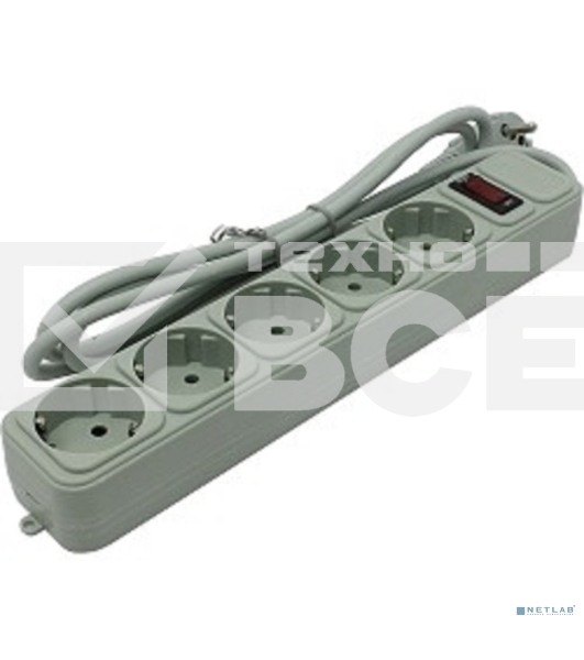 Сетевой фильтр Exegate SP-5-1.8G (5 розеток, 1.8м, евровилка, серый)