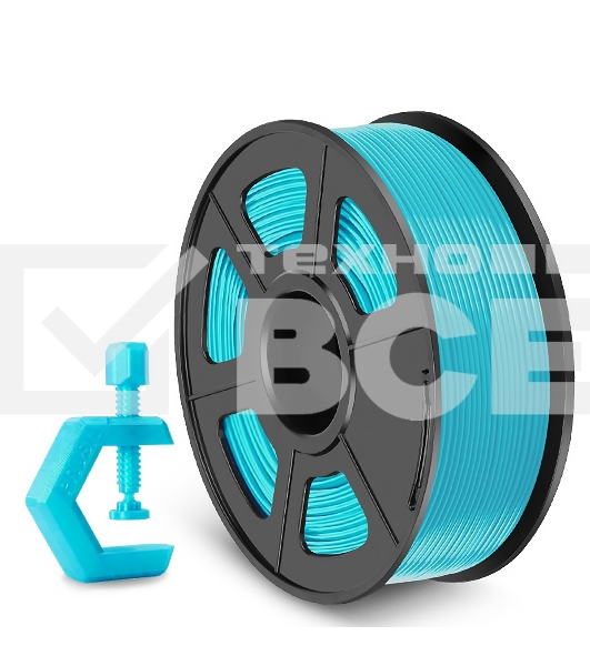 Филамент NVPrint PETG Cyan для 3D печати диаметр 1.75мм  длина 330 метров  масса 1 кг