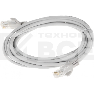Патч-корд Premier 5-970 3.0 1Гбит/с UTP 4 пары cat5E CCA molded 3м серый RJ-45 (m)-RJ-45 (m)