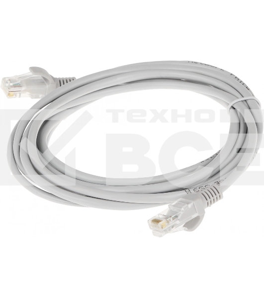 Патч-корд Premier 5-970 3.0 1Гбит/с UTP 4 пары cat5E CCA molded 3м серый RJ-45 (m)-RJ-45 (m)