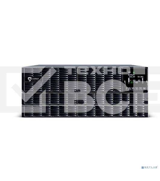 Источник бесперебойного питания UPS Сайбер Электро ЭКСПЕРТ-II-6000Р Онлайн, Стойка/Напольный 6000ВА/6000Вт. USB/RS-232/SNMP Slot/EPO/Relay/ByPass (4 IEC С13);(4) C19; Клеммная колодка (1) (12В/7А·ч. х 16) 4U