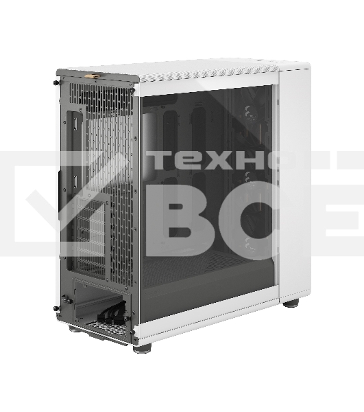 Компьютерный корпус без блока питания Fractal Design North XL TG Dark Tint, Full-Tower, 3x140мм, 2xUSB-A 3.2 + 1xUSB 3.2 Type-C E-ATX, ATX, mATX, mITX Wood panel, Chalk белый