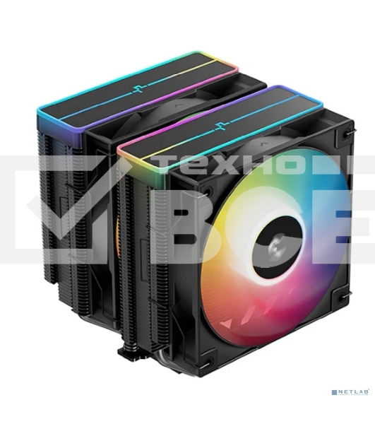 Кулер для процессора DEEPCOOL AG620 BK ARGB V2 черный 120мм алюминий+медь 1850rpm 29.4db 4-pin 260W 157мм