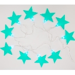 Гирлянда светодиодная Neon-night 'Звездопад' бирюзовая 10 LED, 2,25 м, прозрачныйПВХ, белый цвет свечения, 2 х АА (батарейки не в комплекте), фото11