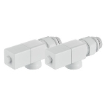 Набор дизайн-вентилей Royal Thermo CUBE, осевой (белый) 1/2', фото10