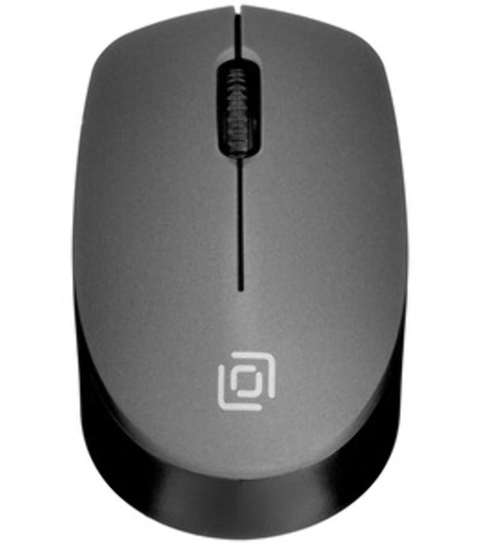 Мышь беспроводная Oklick 486MW серый/черный, 1000 dpi, радиоканал, USB, кнопки - 3
