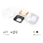 Корпус светильника C7902 SBK черный песок 90*90*H32mm MR16 GU5.3, фото3