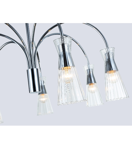 Люстра Ambrella light LH55653/7 СH/CL хром/прозрачный E14*7 max 40W D745*460