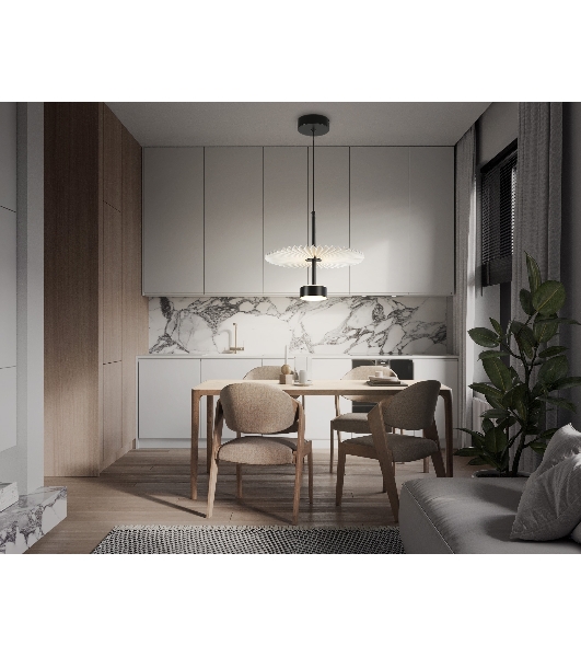 Светильник Ambrella light LH72601 BK/WH черный/белый 6W 3000K D300*260-1770