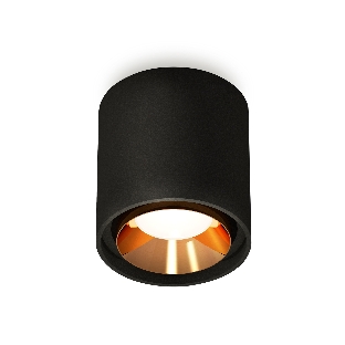 Светильник Ambrella Light XS7723004 SBK/PYG черный песок/золото желтое полированное MR16 GU5.3 (C7723, N7034)