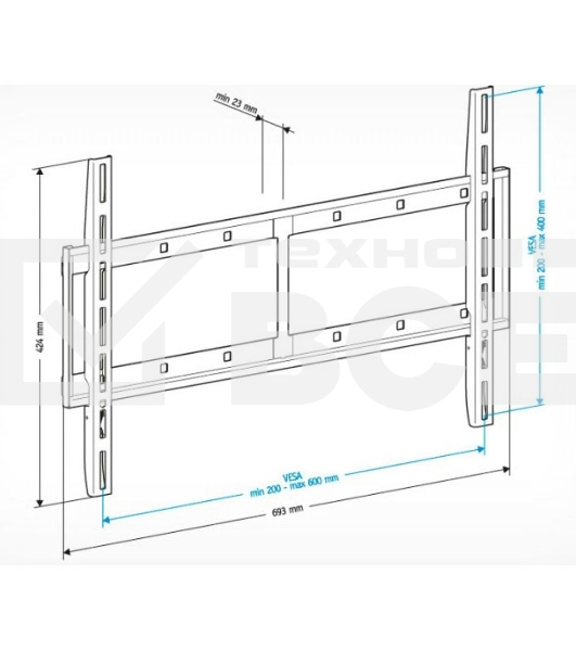 Кронштейн для телевизора Holder LCD-F6607 черный 42